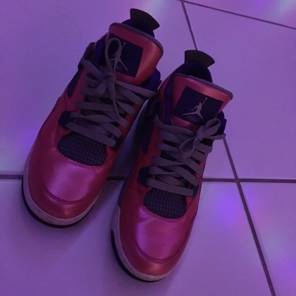 jordan retro 4 pink purple grey